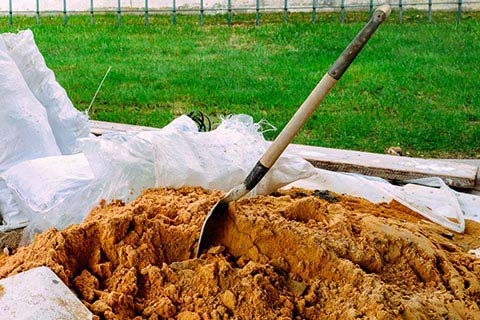 Chitwood Dirt Yard | Rock Hill, SC | landscaping shovel in dirt